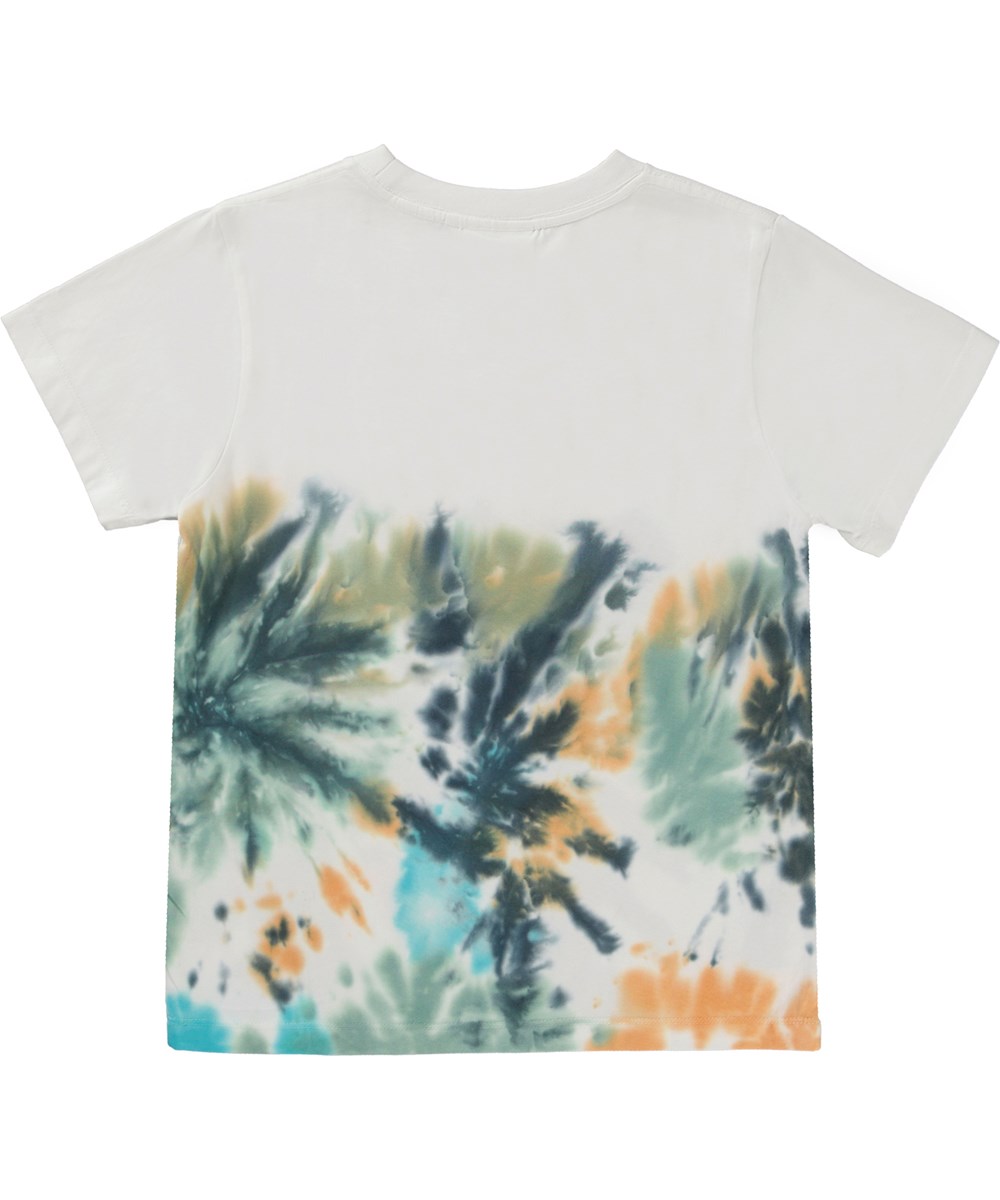 Rame - Faded Tie Dye - Öko weißes T-Shirt mit Batikmuster