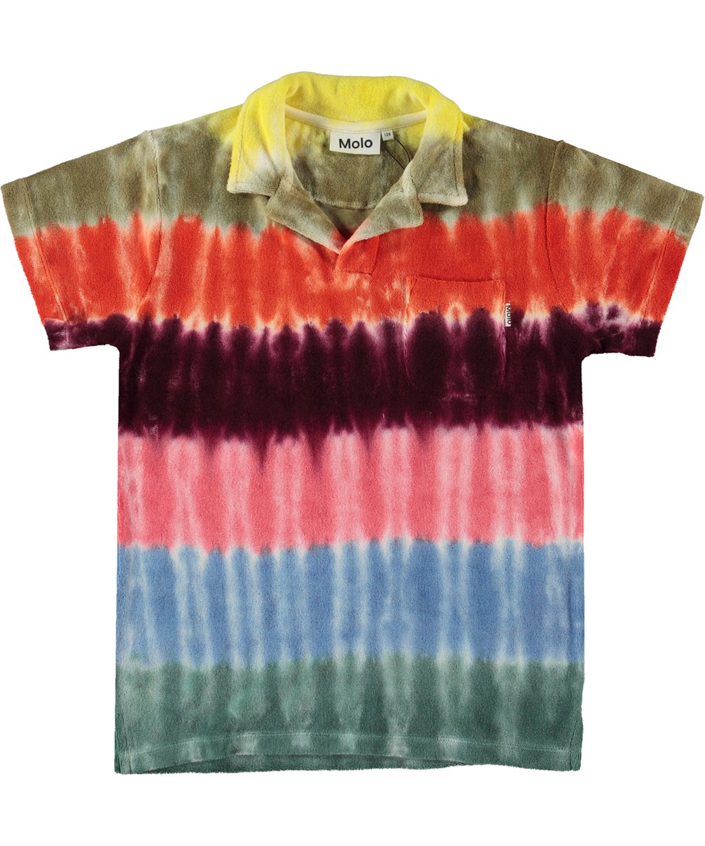 Randel - Rainbow Mist - Frottee-Polo in Regenbogenstreifen