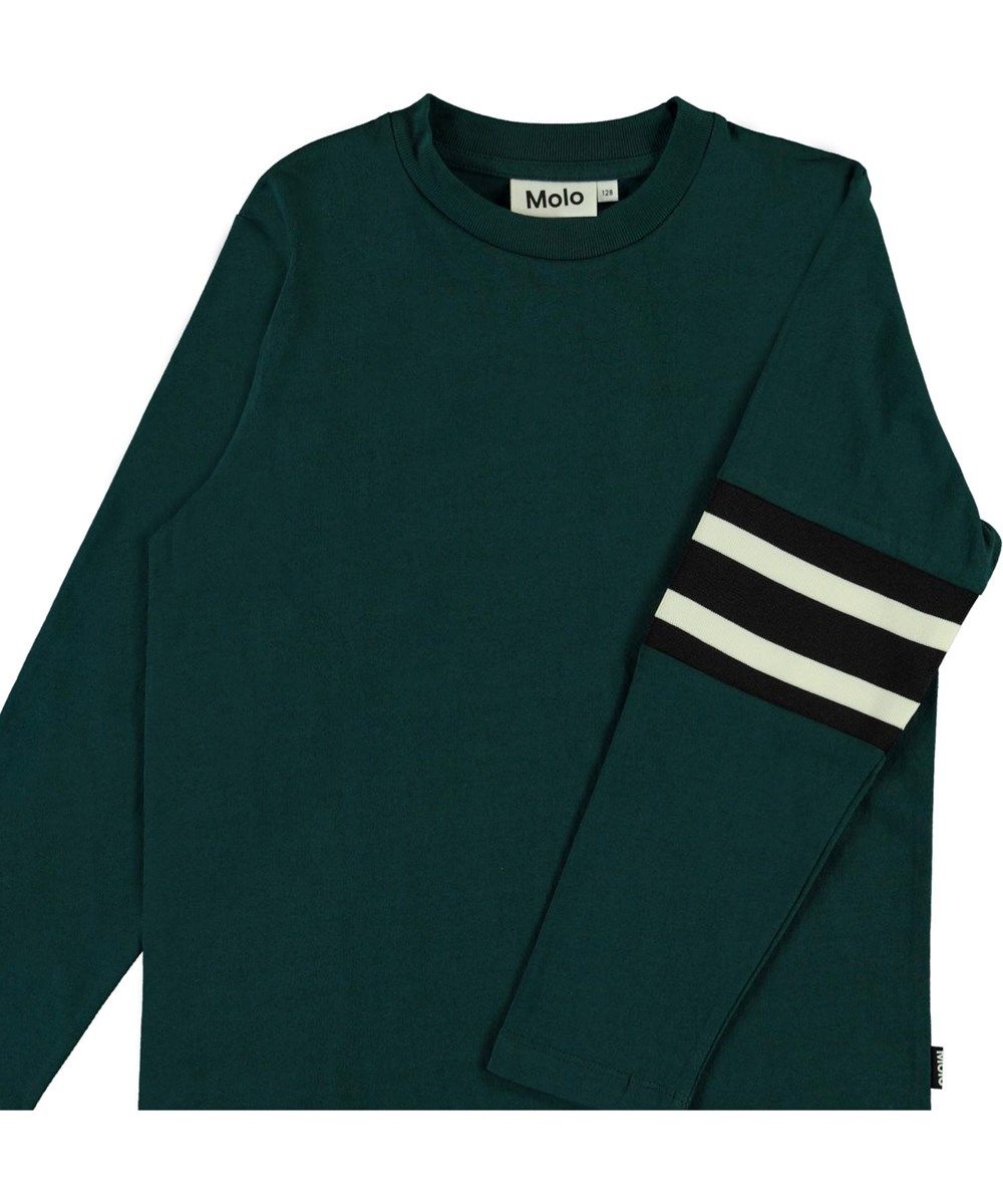 Ras - Night Forest - Grüne Bluse mit Streifen