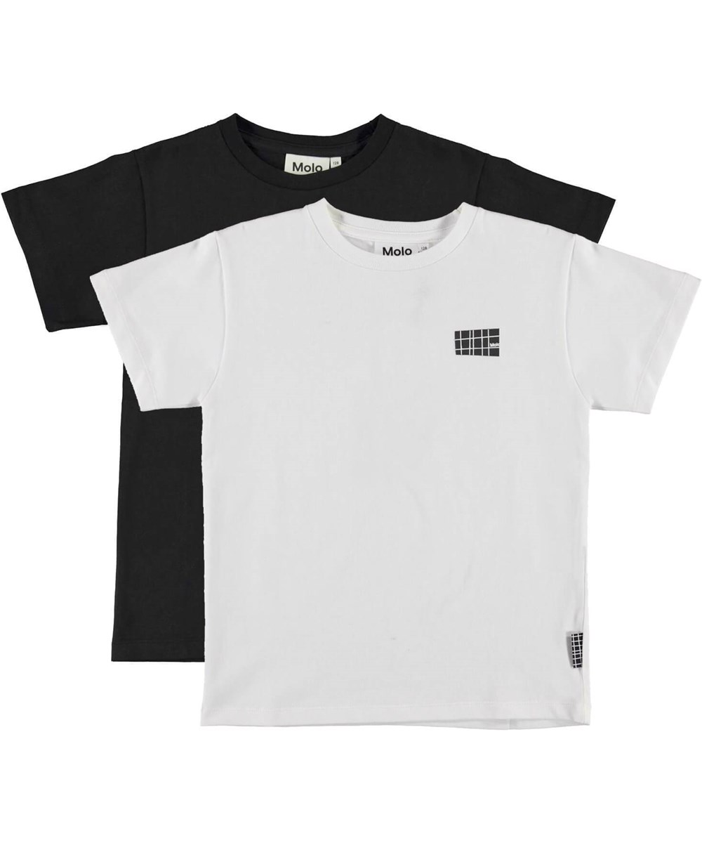 Rasmus 2-Pack - White Black - 2er-Pack T-Shirt in Schwarz und Weiß.