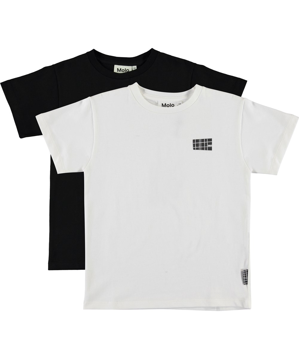 Rasmus 2-Pack - White Star - Schwarzweißes Öko-T-Shirt