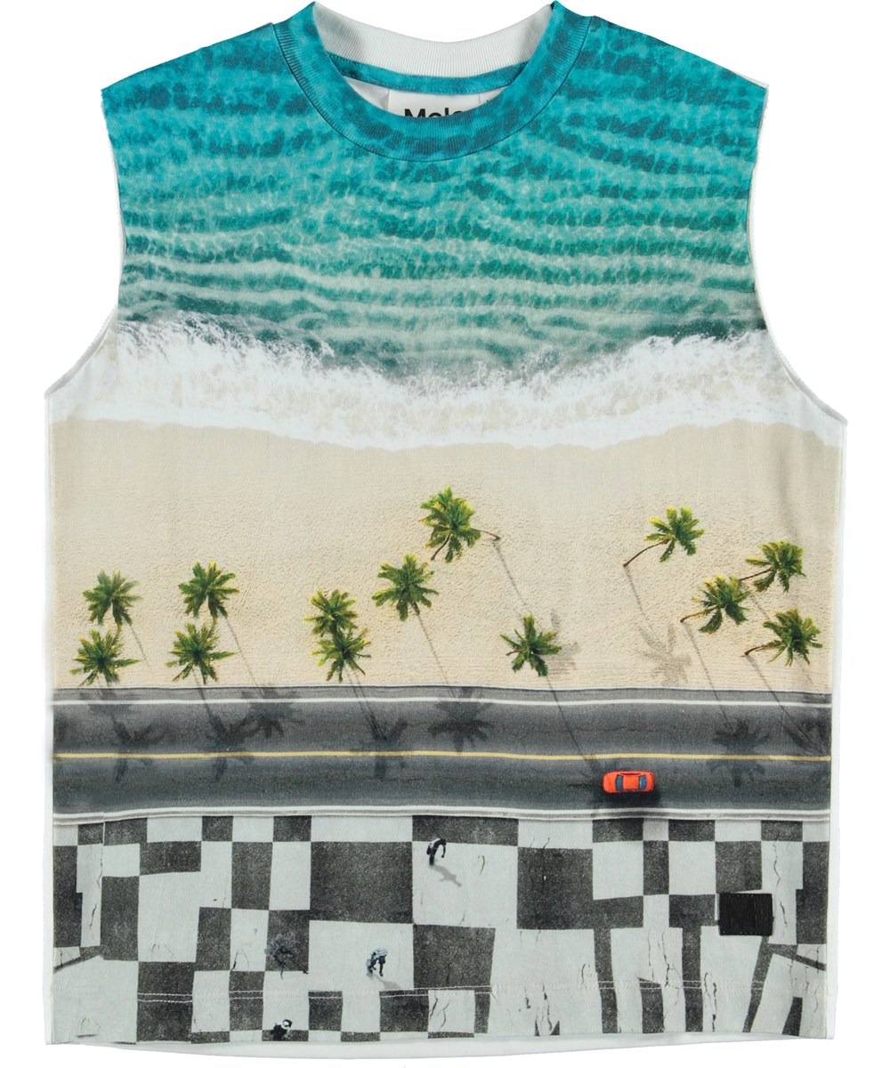 Ray - Playa - Tanktop mit Print von Strand