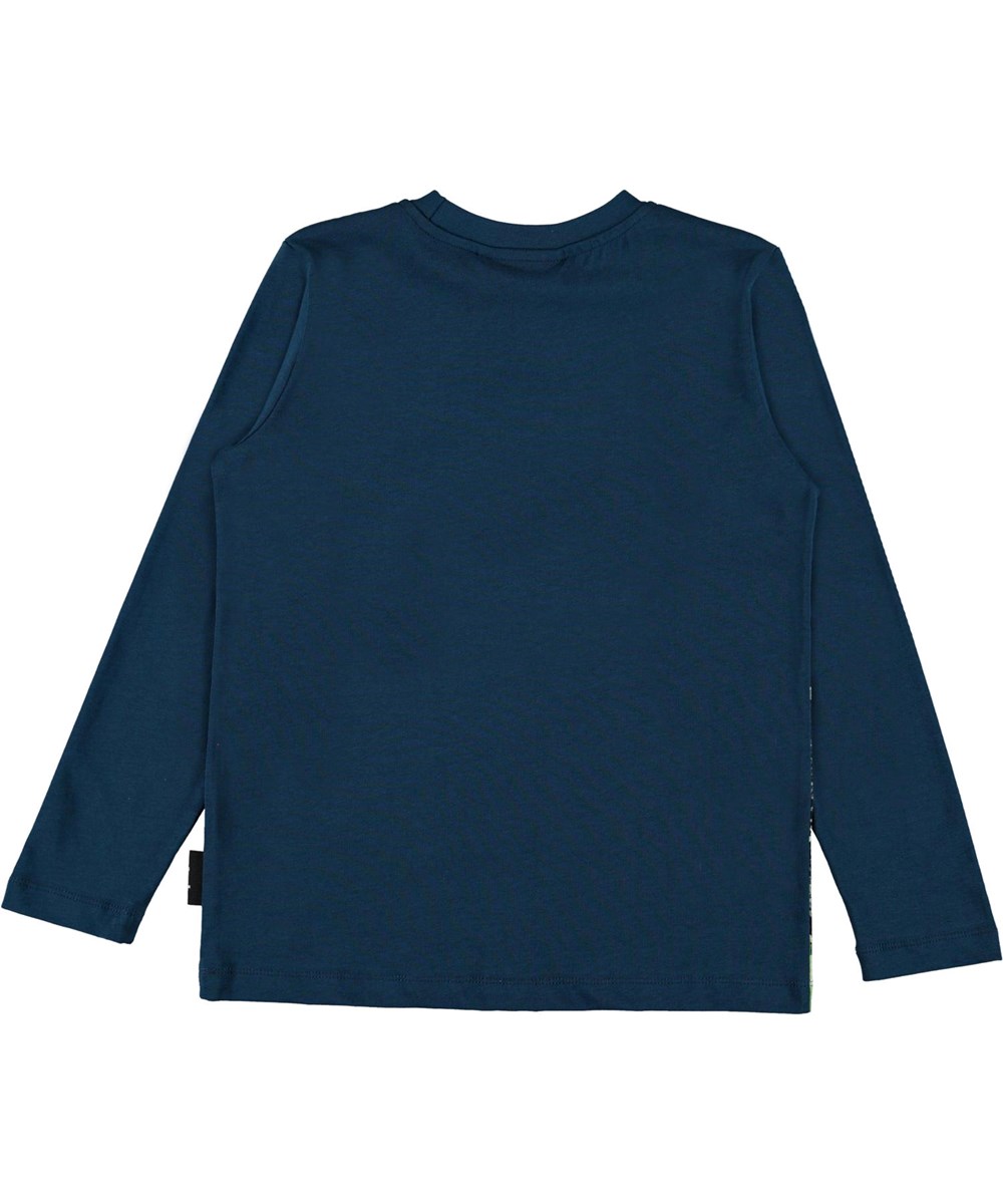 Reif - Fishy Business - Öko blaue Bluse mit Meeresdruck