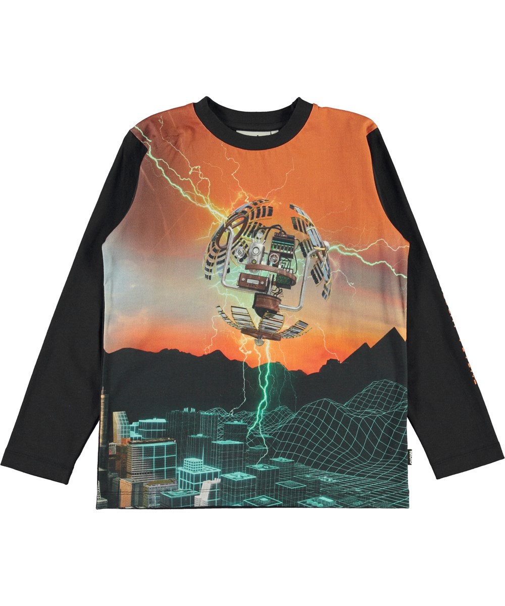 Reif - Future - Schwarze Bluse mit Zeitmaschine