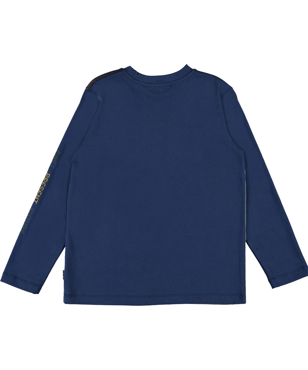 Reif - Present - Blaue Langarmbluse mit Zeitmaschine