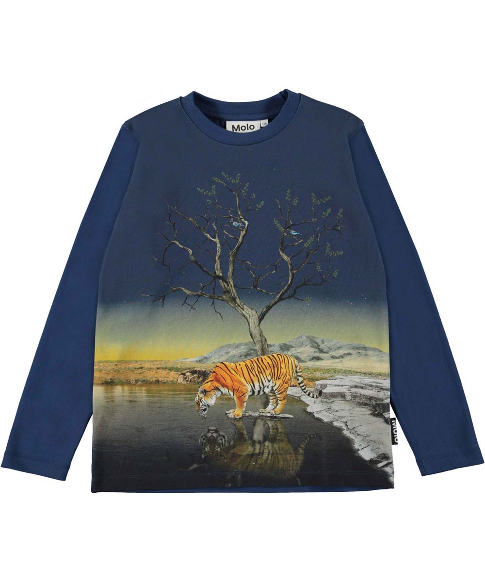 Reif - Tiger Imagine - Langarm-T-Shirt aus Öko-Baumwolle im Tiger-Print "Tiger Imagine".
