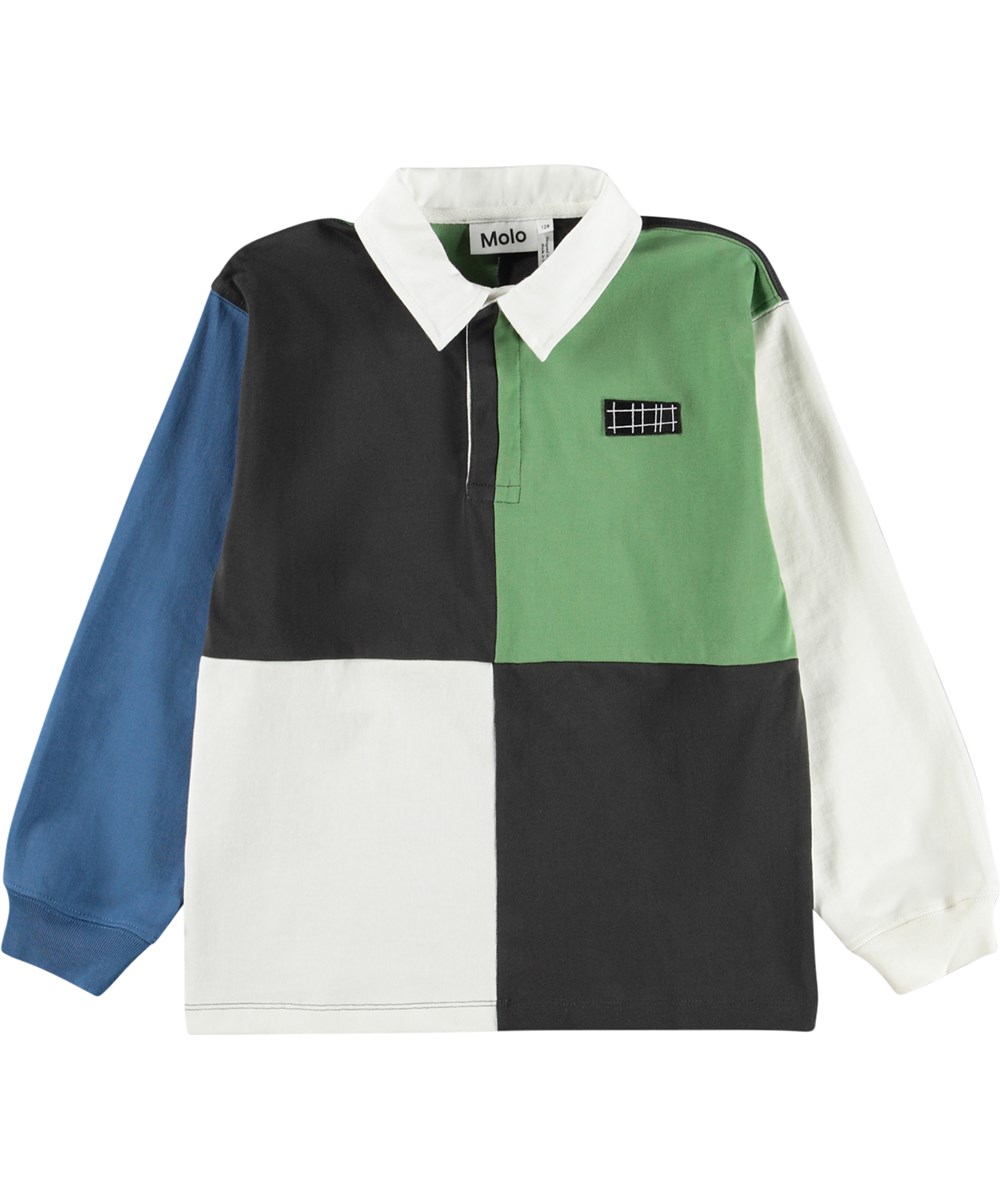 Relz - Check Mix - Rugbyshirt für Kinder aus Öko-Baumwolle