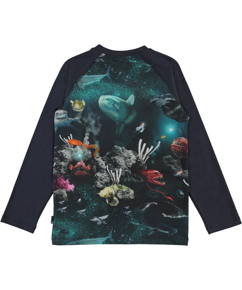 Remington - Deep Sea - Öko blauer Pullover mit Meeresdruck