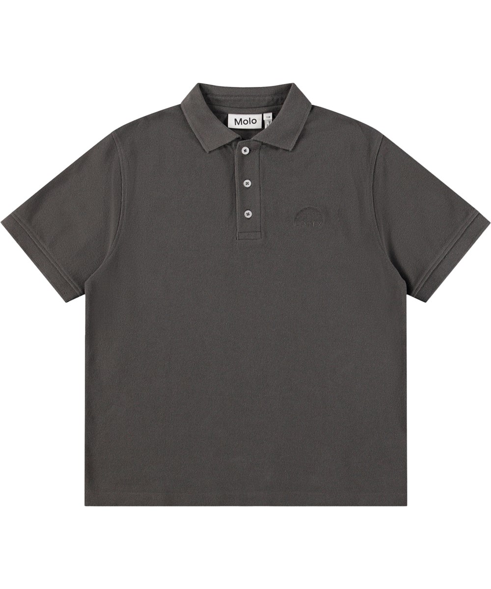 Reyo - Raven - Graues Poloshirt für Kinder aus Öko-Baumwolle