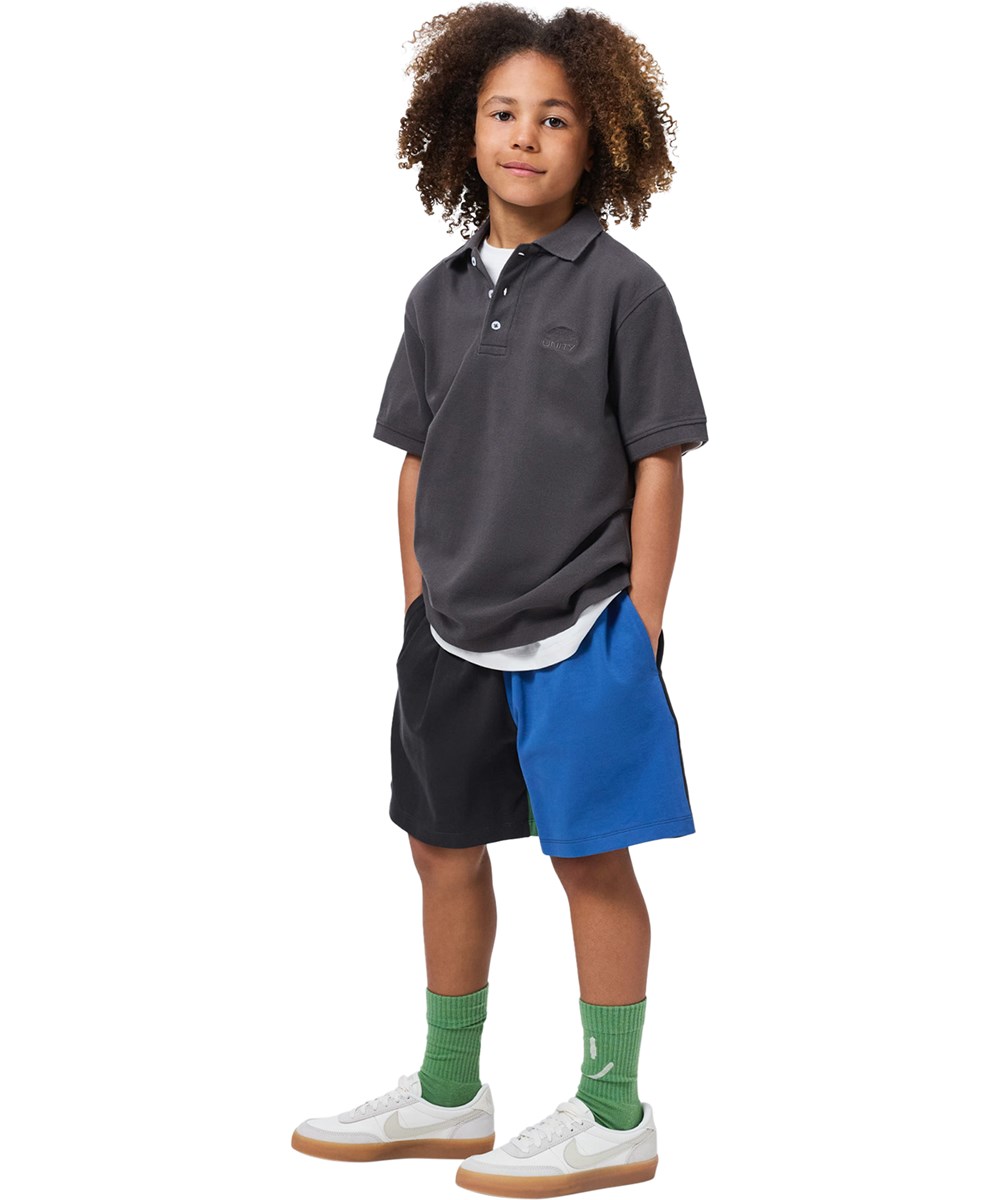 Reyo - Raven - Graues Poloshirt für Kinder aus Öko-Baumwolle