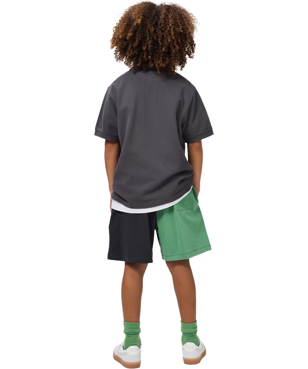 Reyo - Raven - Graues Poloshirt für Kinder aus Öko-Baumwolle