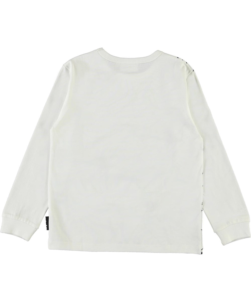 Rez - Action - Öko weißer Pullover mit Druck von Fußball