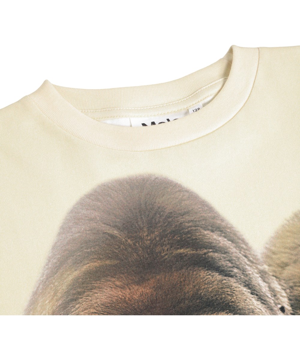 Riley - Beaurillas - Beiges T-Shirt für Kinder aus Öko-Baumwolle