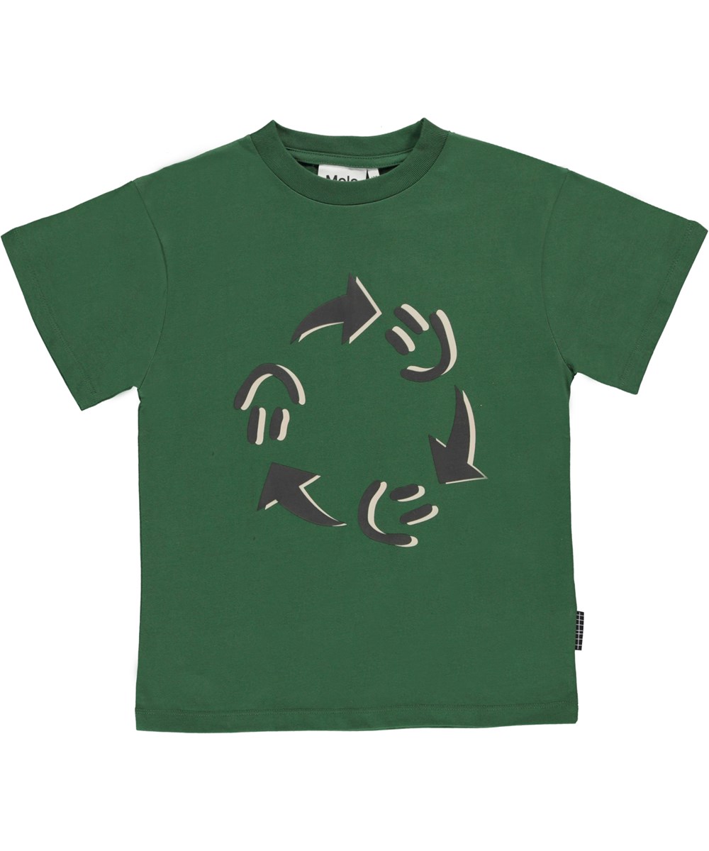 Riley - Eden - Grünes Öko-T-Shirt mit Smiley-Print