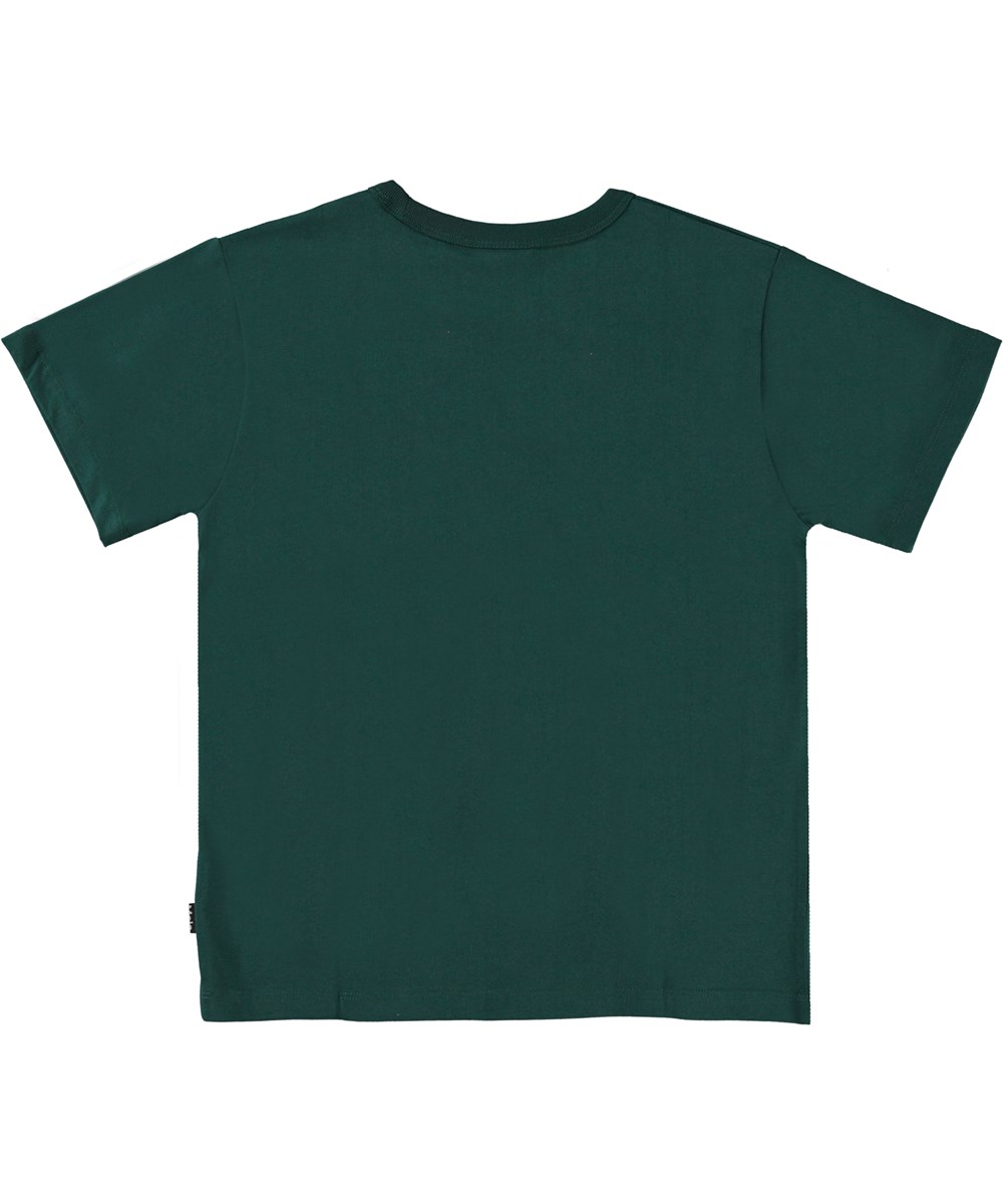 Riley - Fantasy Forest - Dunkelgrünes Öko-T-Shirt mit Freedom-Print