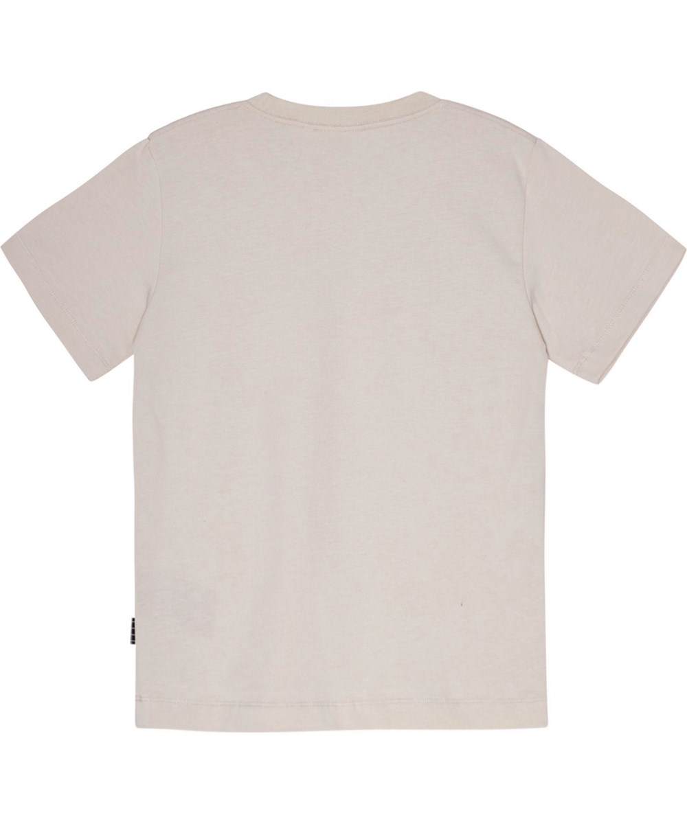 Riley - Out There Light - Beiges T-Shirt aus Öko-Baumwolle mit einem Astronauten-Druck.