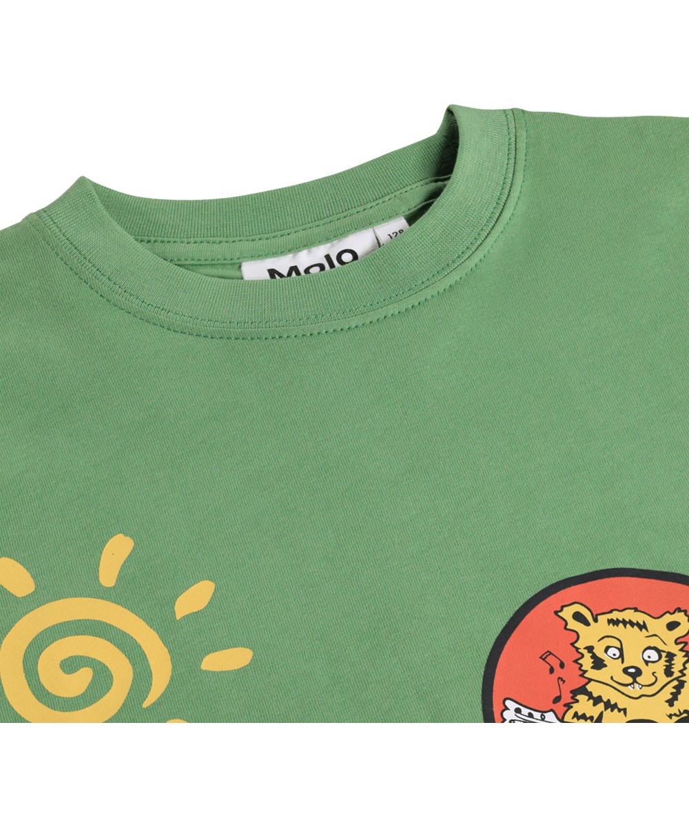 Riley - Patch Batch - Grünes T-Shirt für Kinder aus Öko-Baumwolle