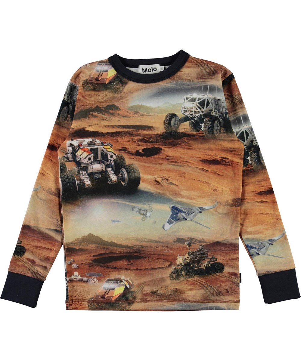 Rill - Mars - Öko Langarm-T-Shirt mit Mars-Print