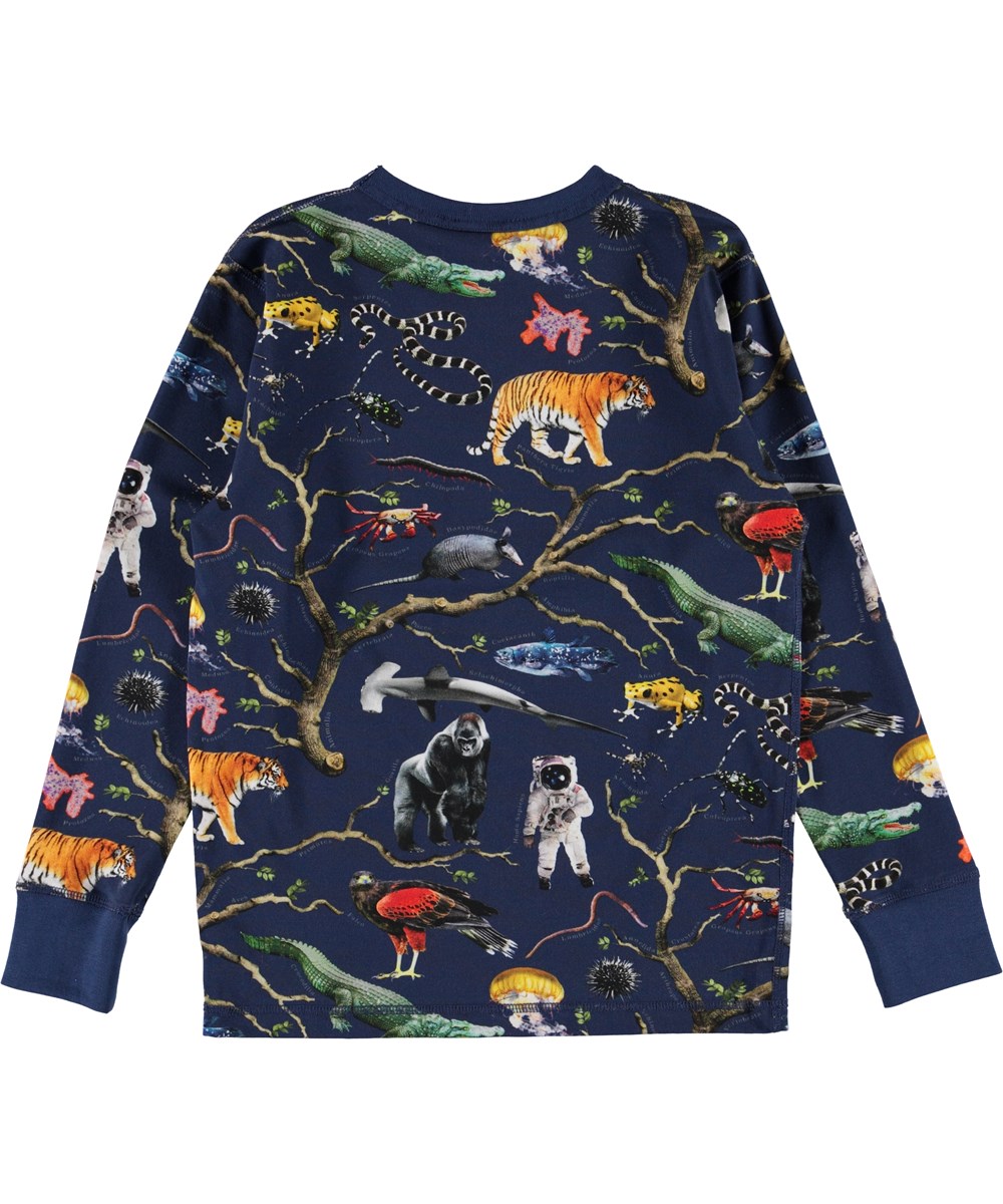 Rill - Tree Of Life - Langärmlige Bluse mit Tierprint