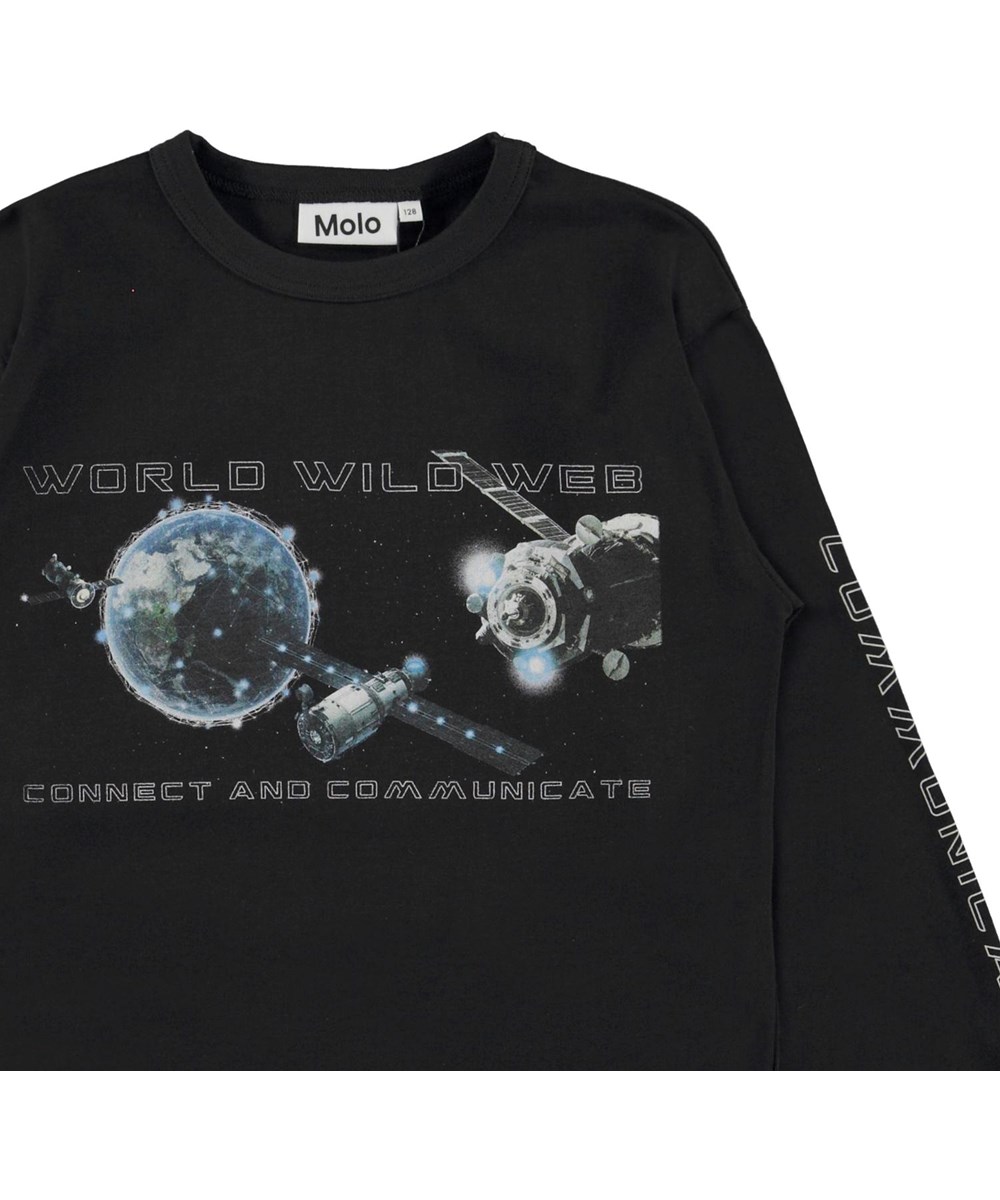 Rin - Black - Öko schwarzes Pullover World Wide Web