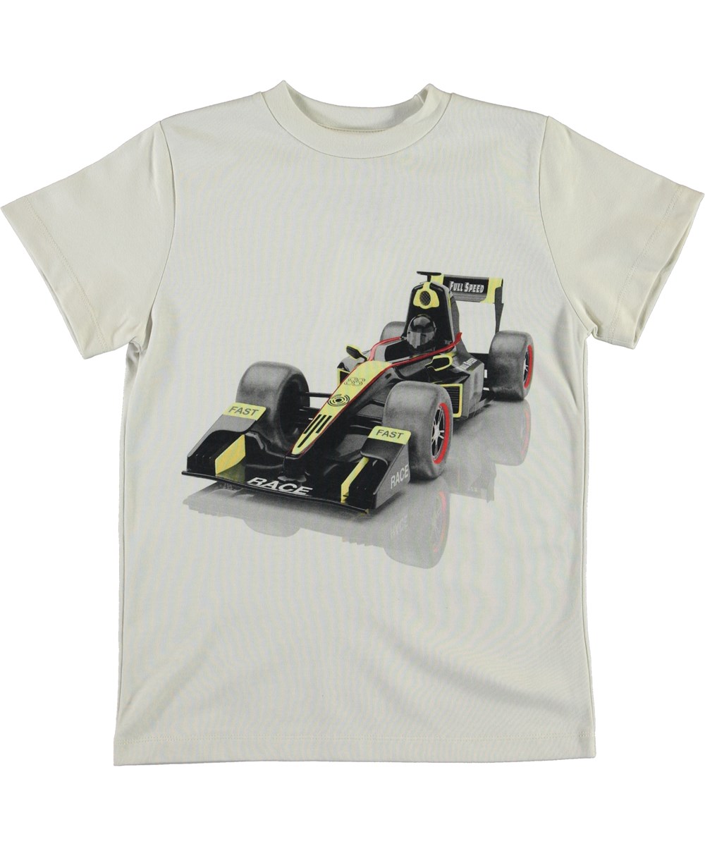 Road - Race Car - Weißes Öko-T-Shirt mit Rennwagen
