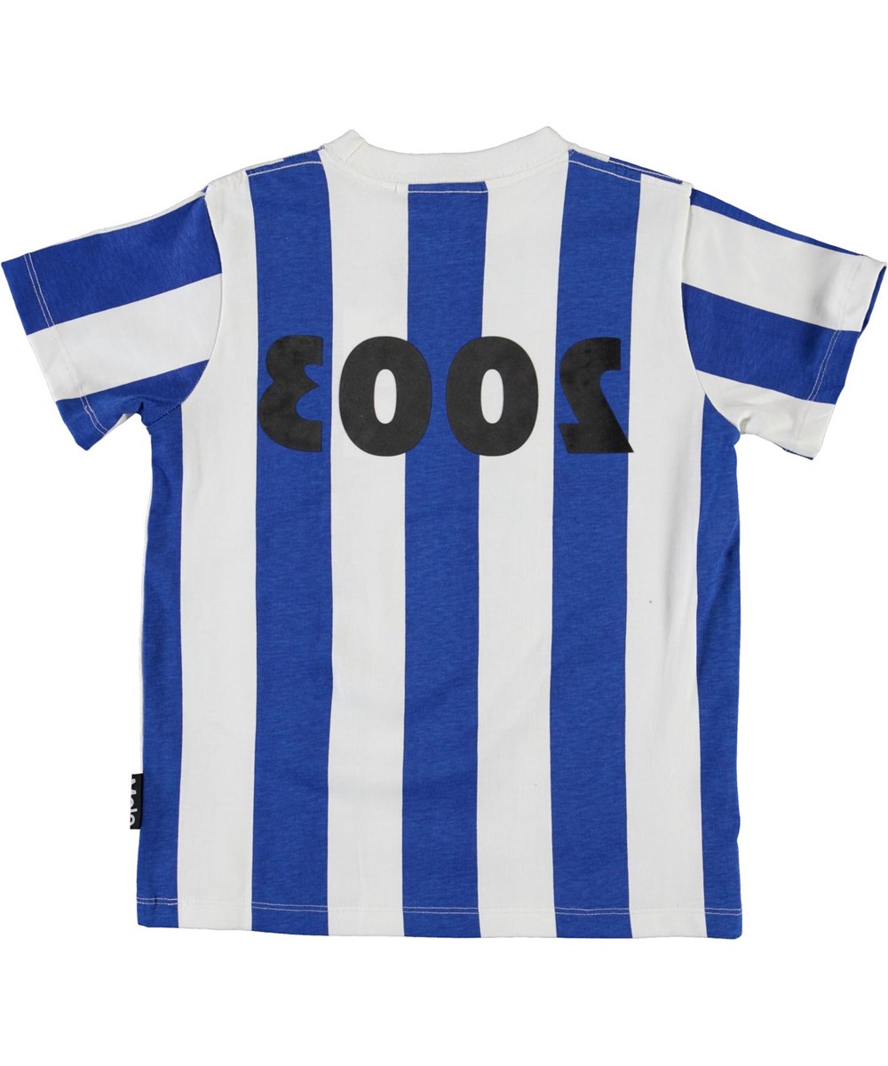 Road - Bluewhite Stripe - Blau und weiß gestreiftes Fußballtrikot