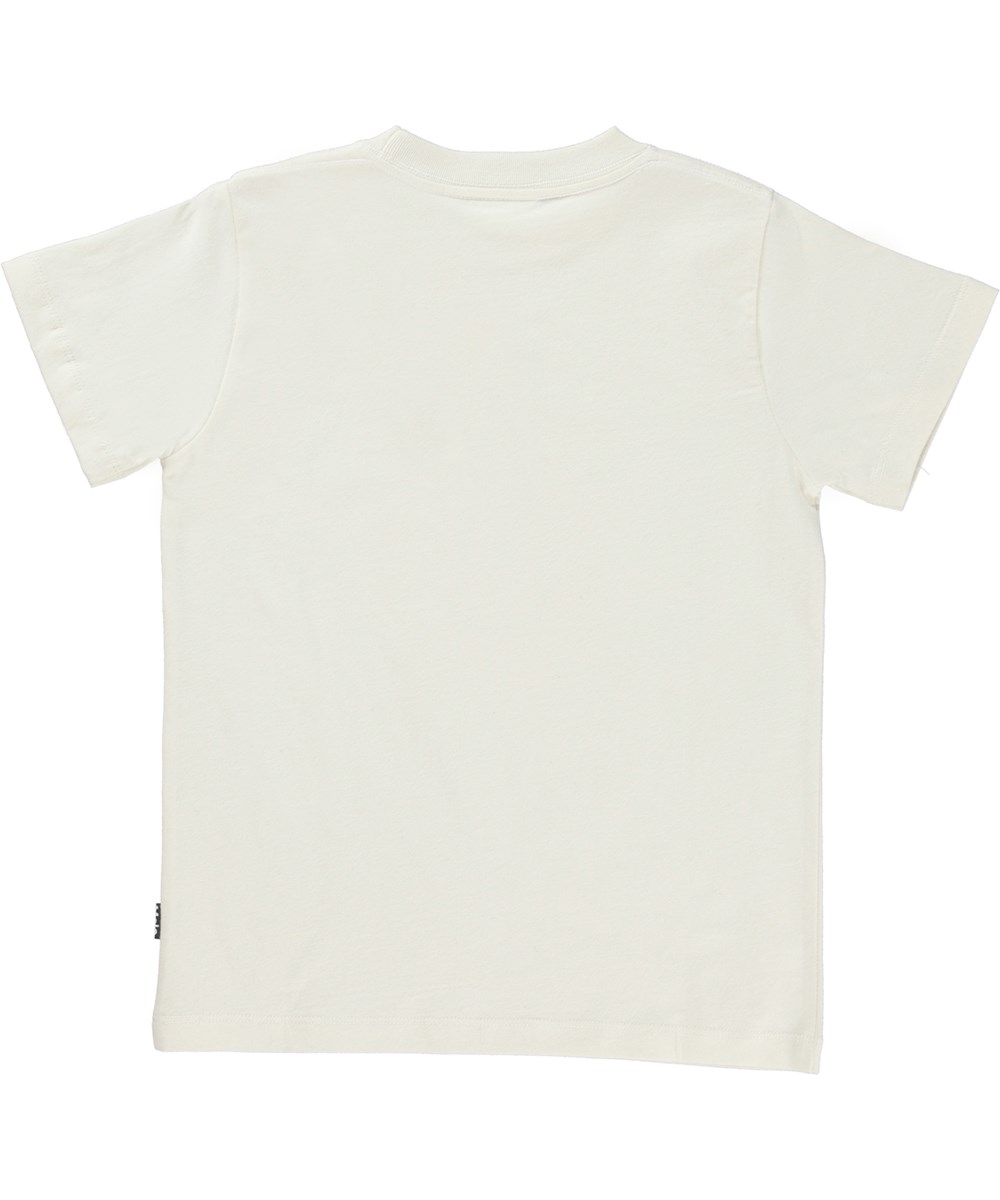 Road - Sun Smile - Weißes Öko-T-Shirt mit lächelndem Sonnenaufdruck