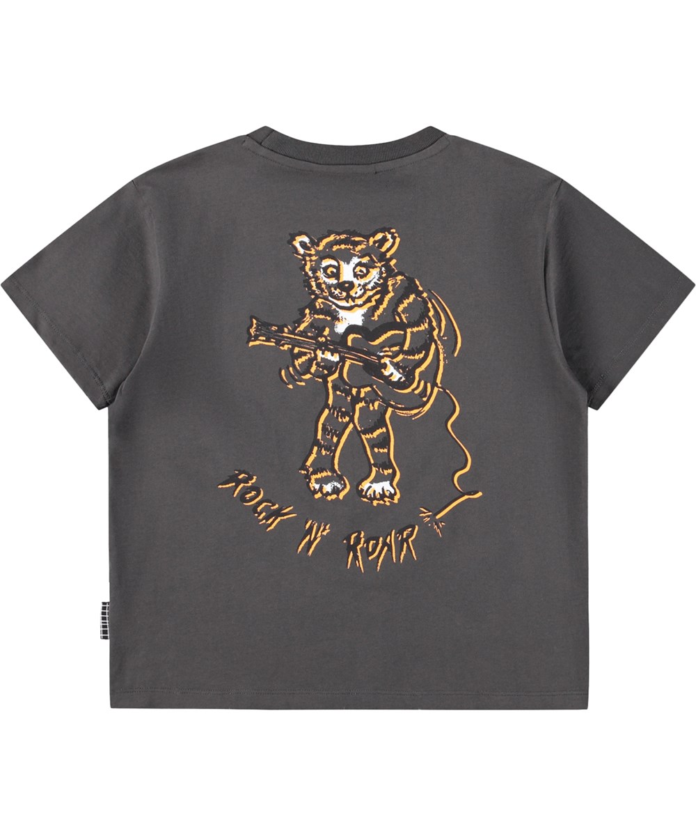 Rodney - Rock Dark - Graues T-Shirt für Kinder aus Öko-Baumwolle