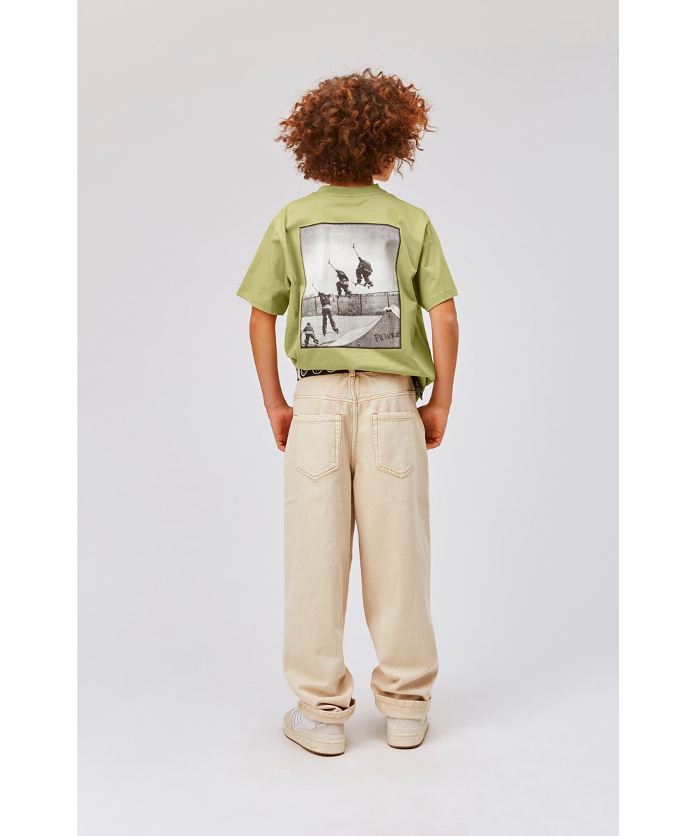 Rodney - Sequence Skate - Grünes Öko-T-Shirt mit Skate-Print