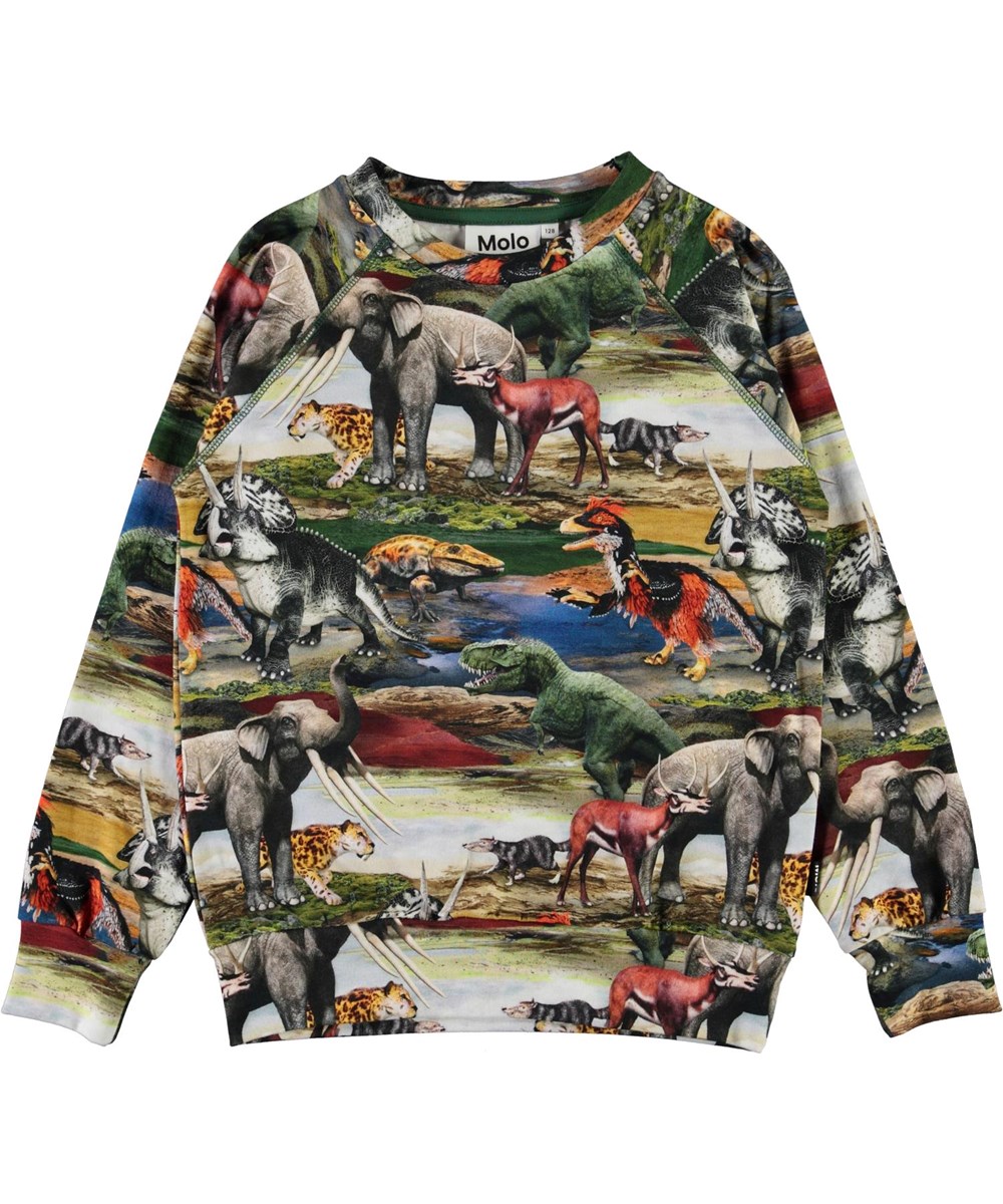 Romeo - Ancient World - Öko Pullover mit Druck von Dinosaurier