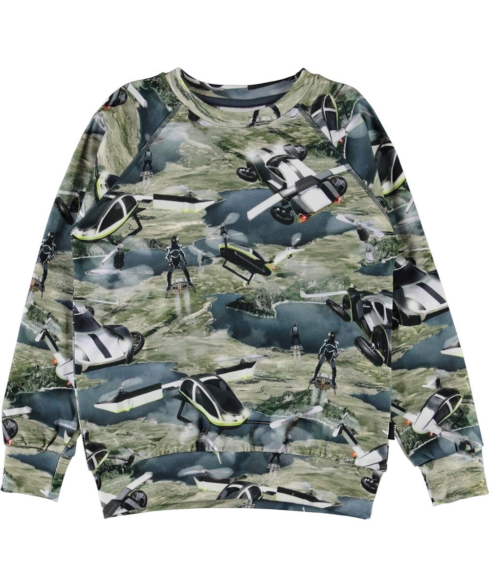 Romeo - Up In The Air - Öko Pullover mit fliegenden Autos