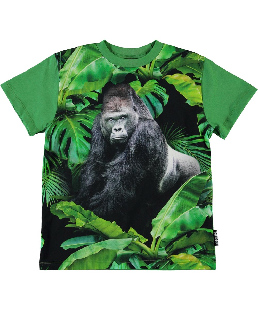 Roxo - Gorilla - Öko grünes T-Shirt mit Gorilla