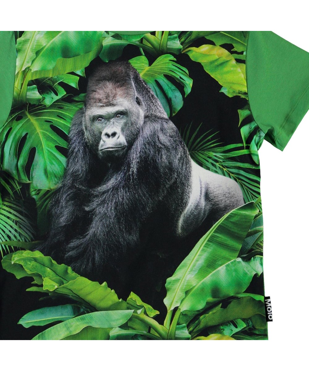 Roxo - Gorilla - Öko grünes T-Shirt mit Gorilla