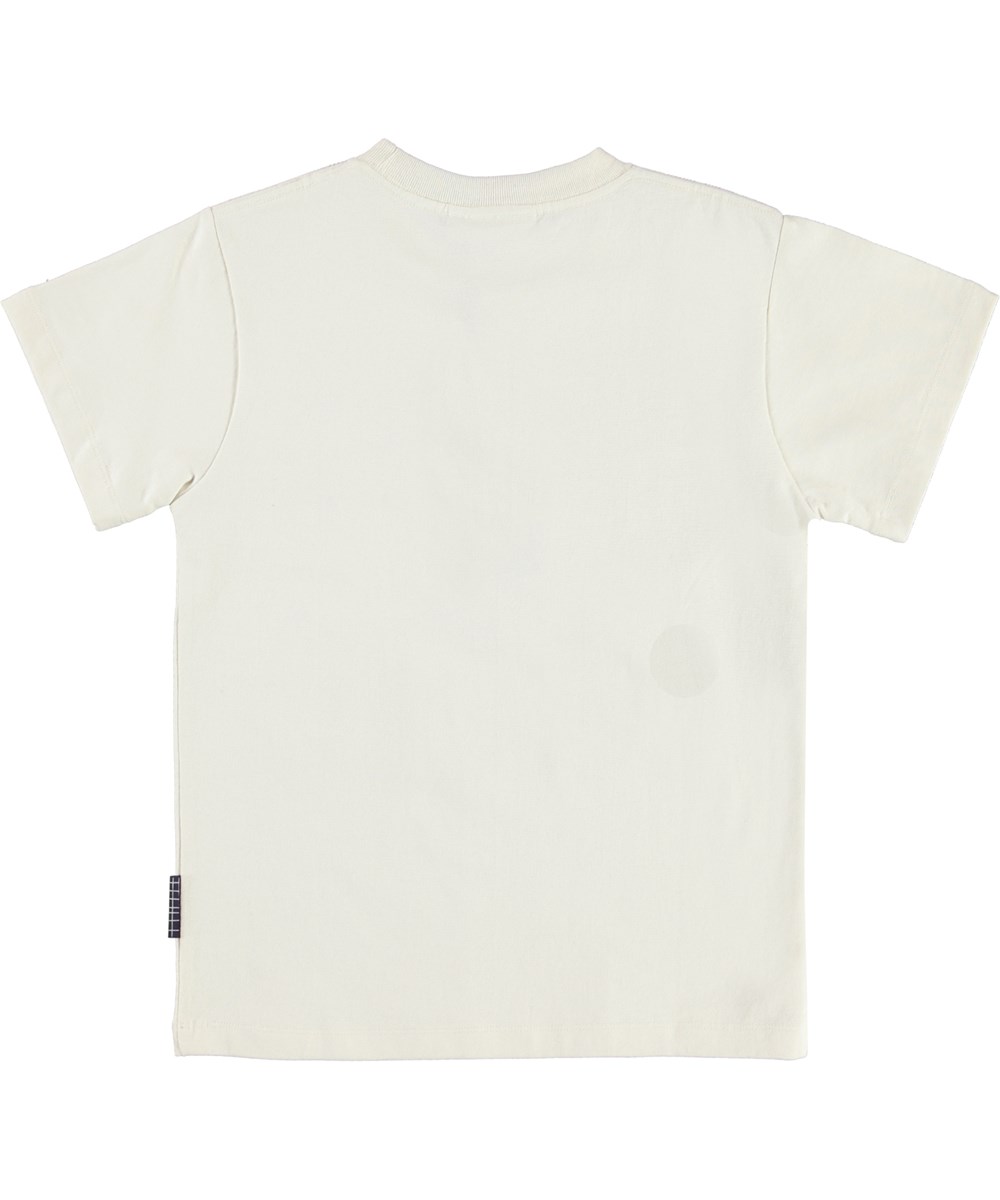 Roxo - Ivory - Weißes T-Shirt mit Basketball-Print.