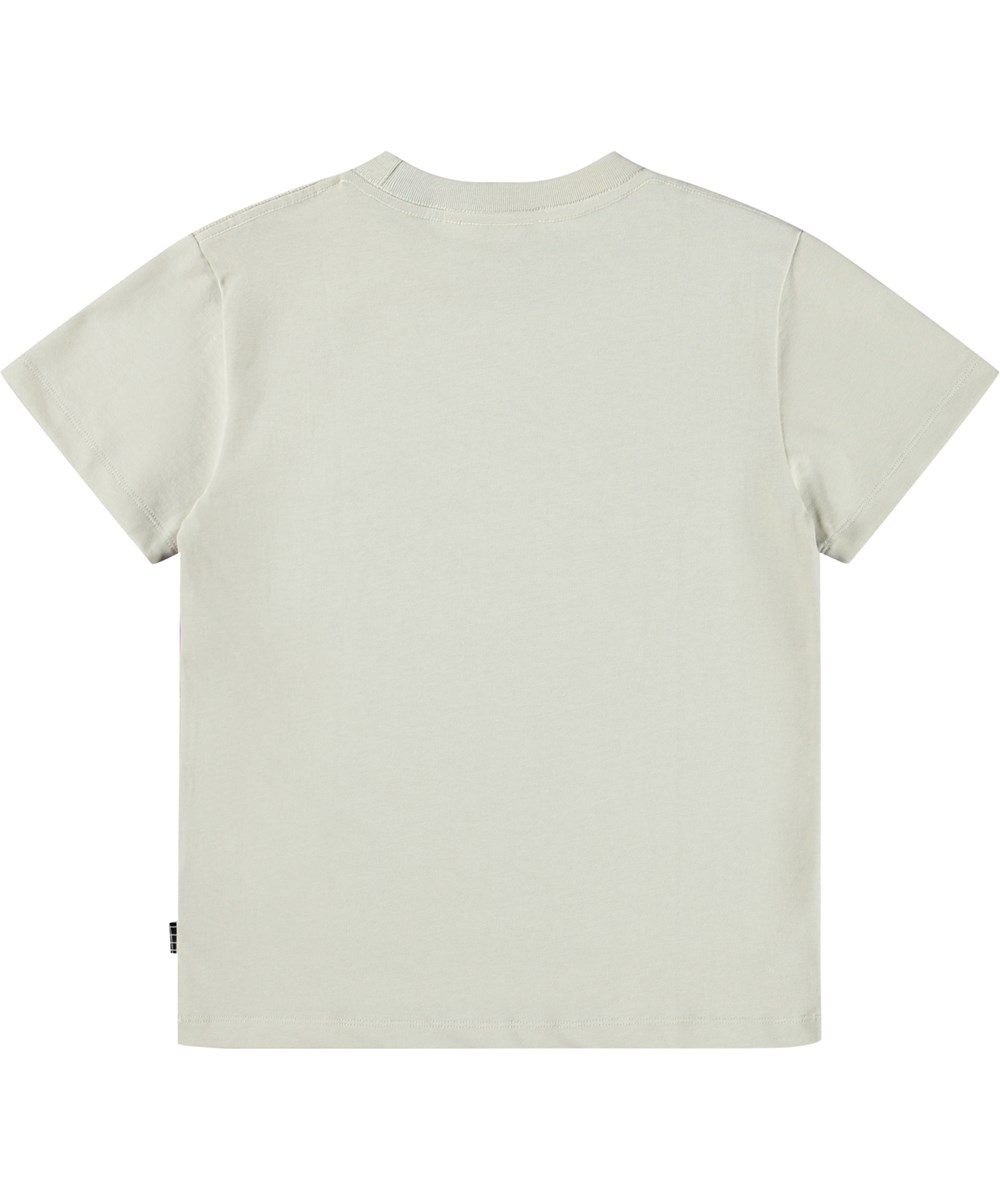 Roxo - Park Skating - Beiges locker sitzendes T-Shirt für Kinder aus weicher Öko-Baumwolle mit kurzen Ärmeln und einem gerippten Ausschnitt.