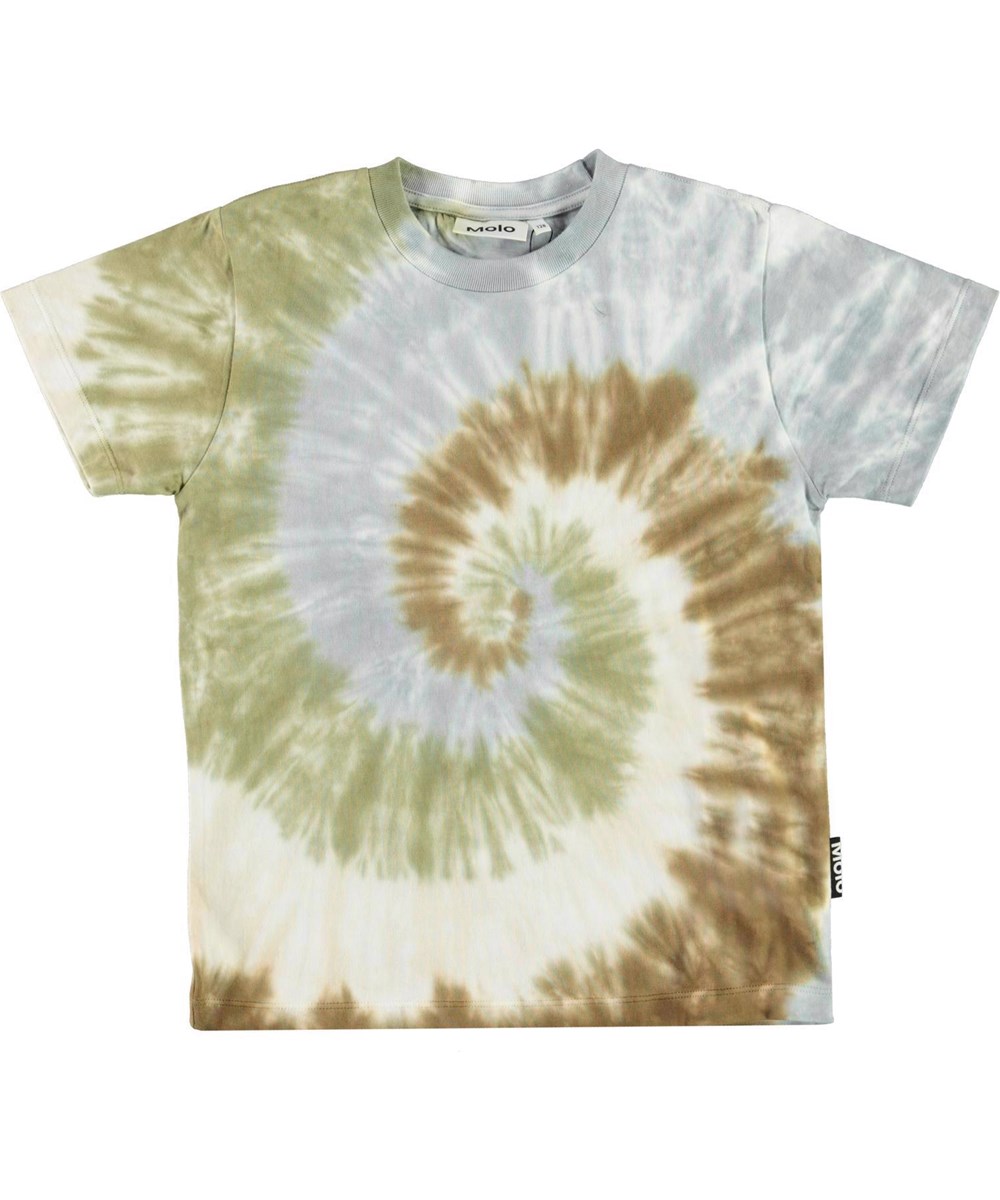 Roxo - Tie Dye Swirl - T-Shirt mit buntem Batik-Spiraldruck.