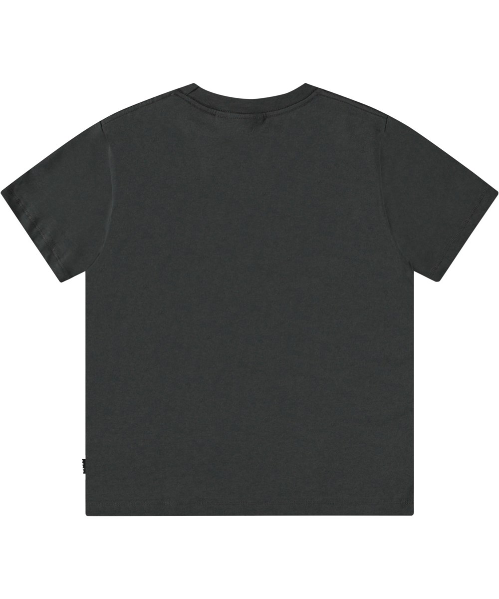 Roxo - UFO Visitors - Öko-Baumwoll-T-Shirt für Kinder mit kurzen Ärmeln, geripptem Ausschnitt und lockerer Passform.