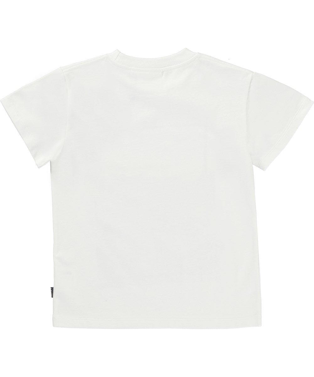 Roxo - Wild Ridin' - Weißes T-Shirt mit Rennwagen im Sunset-Print.