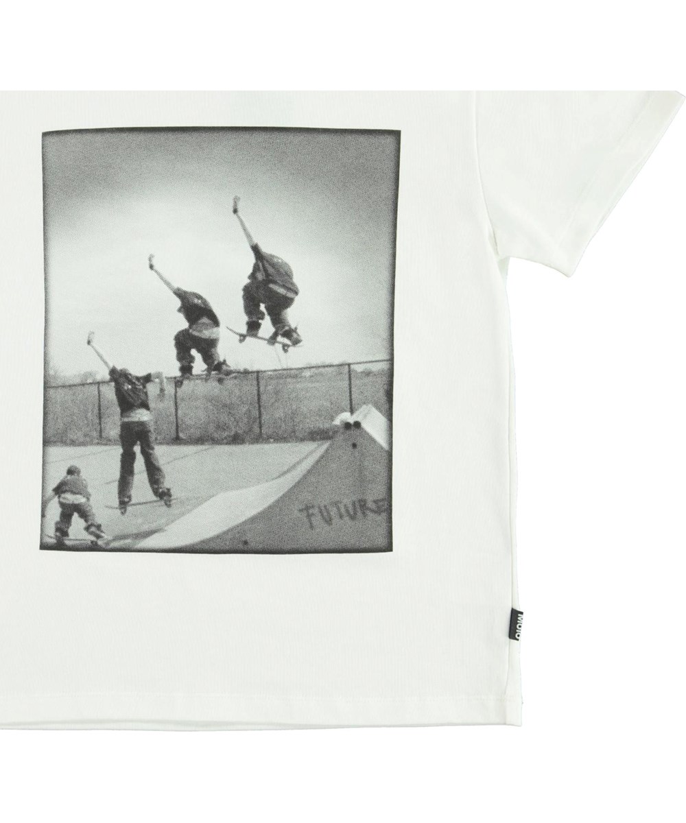 Roxo - White Star - Öko weißes T-Shirt mit Smiley-Druck