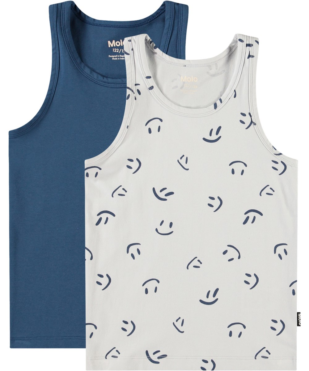 Jayden 2-pack - Best Sky - 2er-Pack Tanktops für Kinder aus weicher Öko-Baumwolle.