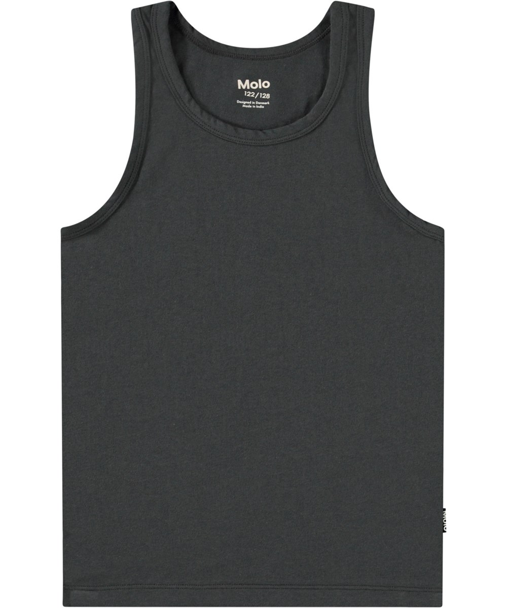 Jayden 2-pack - Football Black - 2er-Pack Tanktops für Kinder aus weicher Öko-Baumwolle.