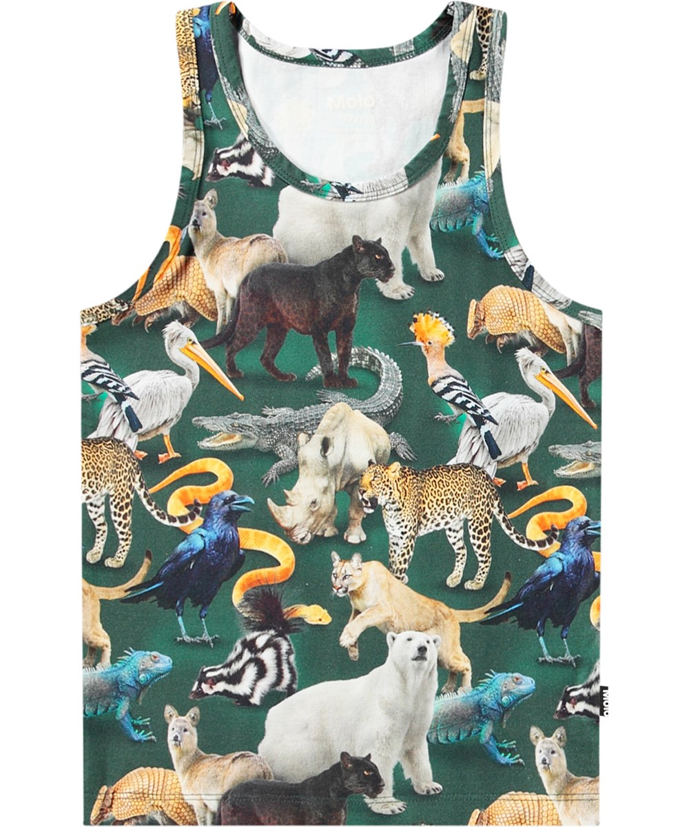 Jayden 2-pack - Ponderosa Mix - 2er-Pack Tanktops aus Öko-Baumwolle mit Tiermuster