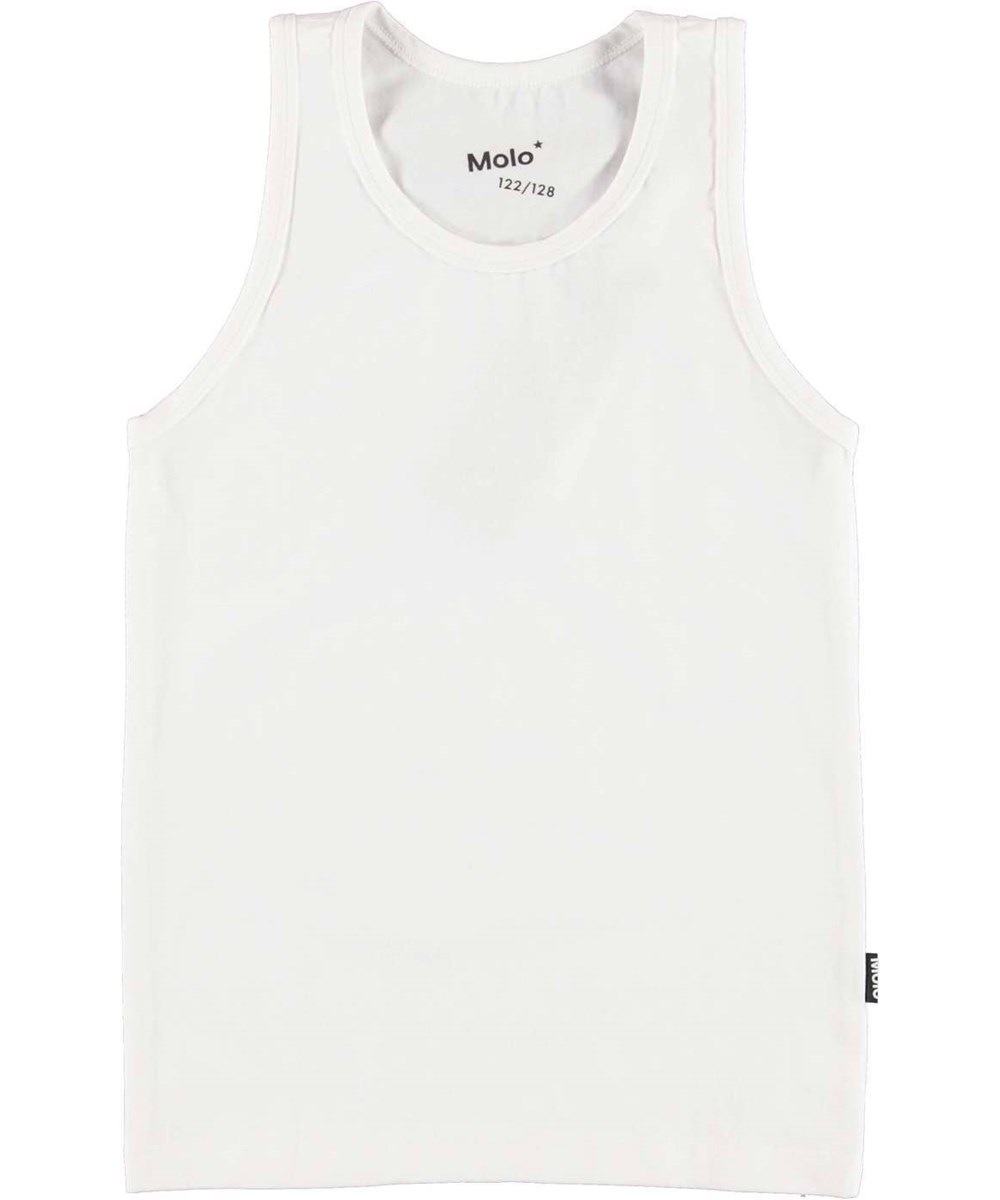 Jayden 2-pack - White Pups - 2er-Pack Tanktops in Weiß und Welpendruck.