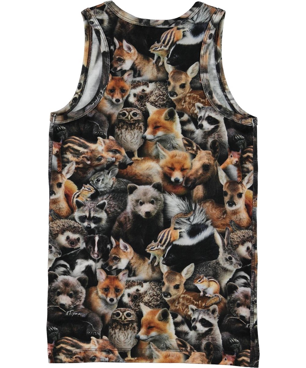 Jim - Forest Animals - Öko-Unterhemd mit Tiere-Druck