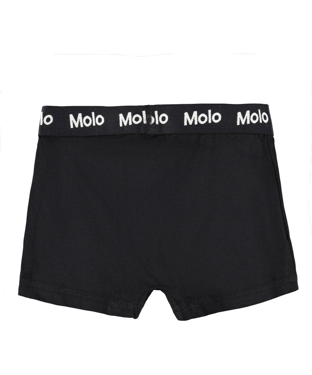 Justin 2-pack - Black White - Boxershorts Öko schwarz weiß