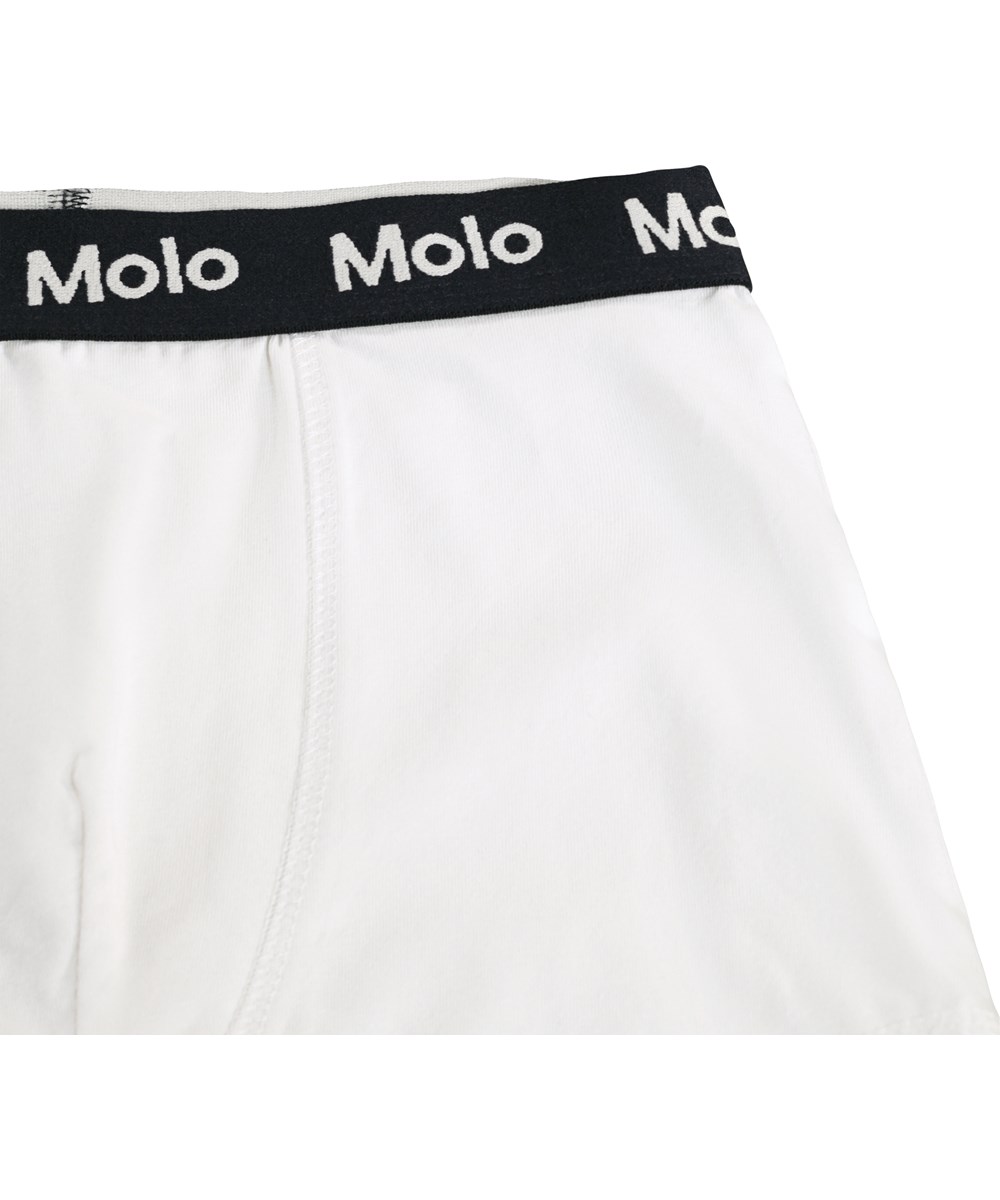 Justin 2-pack - Black White - Boxershorts Öko schwarz weiß