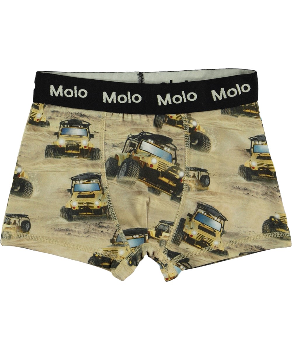 Justin 2-pack - Jeeps Black - Boxershorts schwarz und mit Jeep-Print