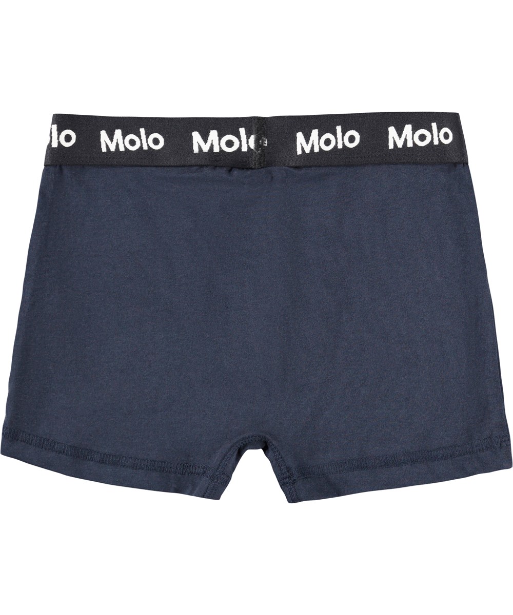 Justin 2-pack - Navy Grey - Boxershorts Öko navy grau