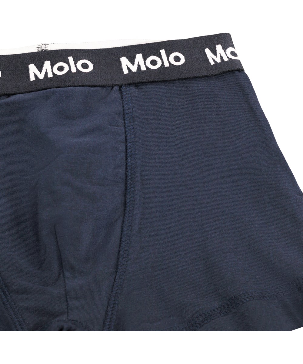 Justin 2-pack - Navy Grey - Boxershorts Öko navy grau