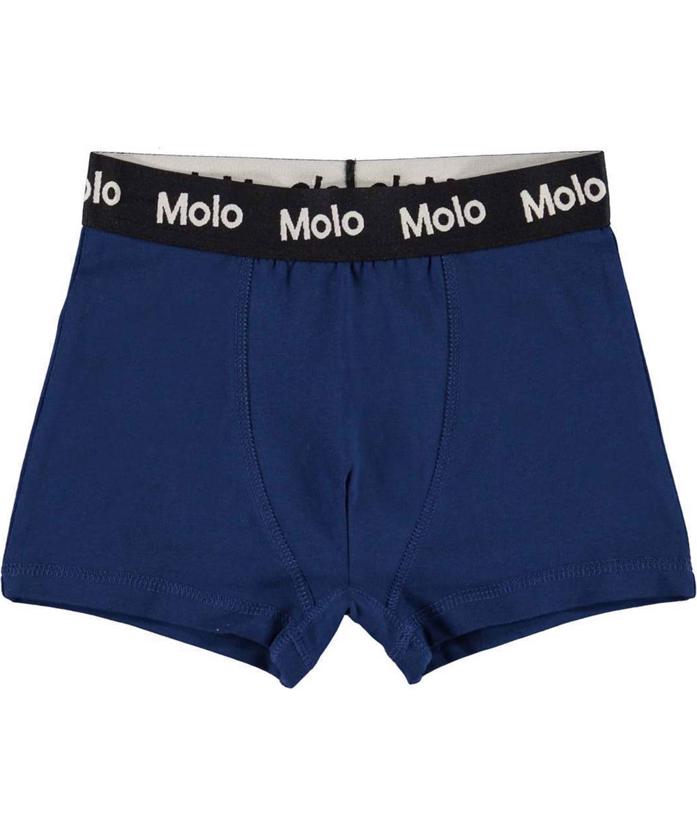 Justin 2-pack - White Blue - 2er-Pack Boxershorts in Blau und Weiß.